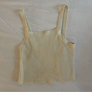 Urban Outfitters cream cropped tank, size S